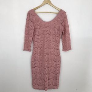 Love, Fire Soft Pink Lace half Sleeve Dress